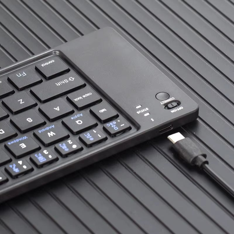 Folding Blue Tooth Keyboard for Ipid Mobile Tablet Notebook Portable Office Mini Wireless Keyboard Storage Three Systems