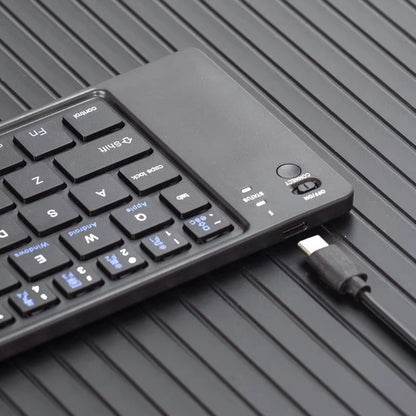 Folding Blue Tooth Keyboard for Ipid Mobile Tablet Notebook Portable Office Mini Wireless Keyboard Storage Three Systems