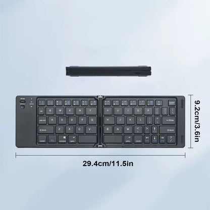 Folding Blue Tooth Keyboard for Ipid Mobile Tablet Notebook Portable Office Mini Wireless Keyboard Storage Three Systems