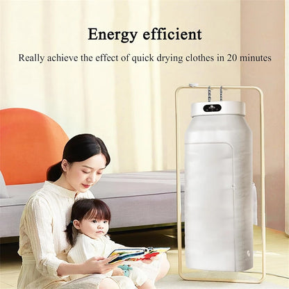 [US Direct] Large Capacity 3D Hugging Flexible Folding Dryer Quick Drying Constant Temperature Double Sterilization Clothes Dryer