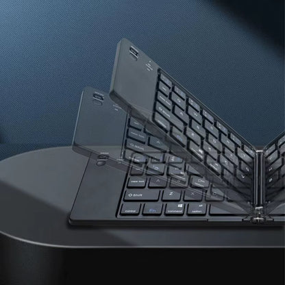 Folding Blue Tooth Keyboard for Ipid Mobile Tablet Notebook Portable Office Mini Wireless Keyboard Storage Three Systems