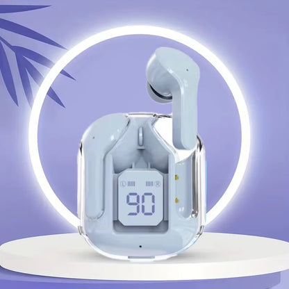 Original T2 Wireless Bluetooth Earphone Transparent HIFI Headphones LED Power Digital Display Stereo Sound Earphones for Xiaomi