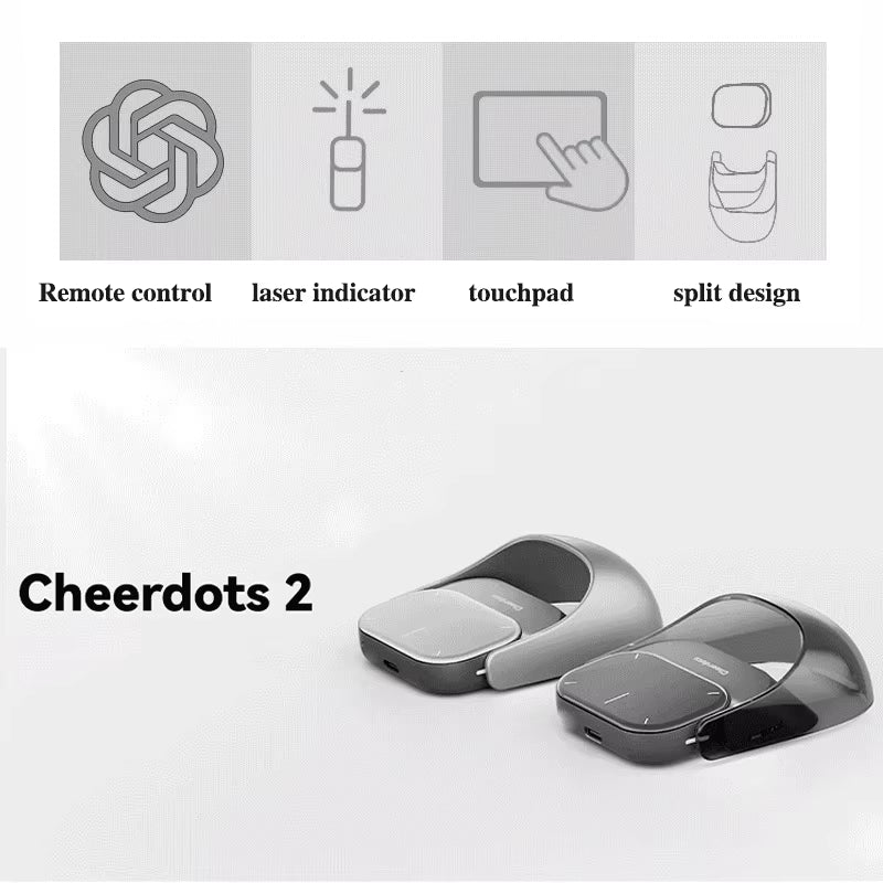 Cheerdots 2 Detachable Air Mouse Wireless Touchpad All-In-One Pocket Recording Mouse Customized Gaming Mouse