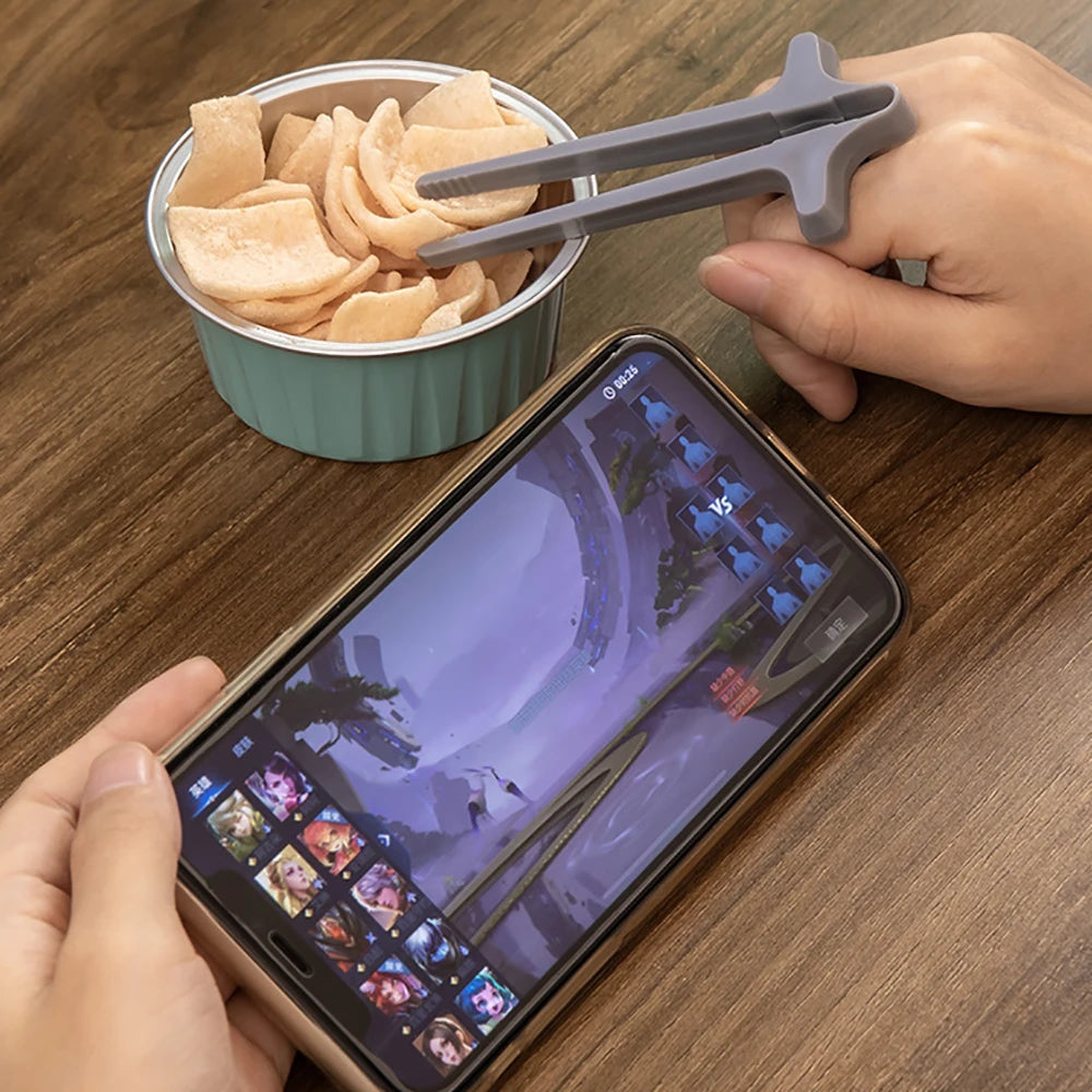 10 Pcs Finger Chopsticks Game Player Snack Chopstick Holder Plastic Game Finger Cover Game Controller Training Learning Chopsticks