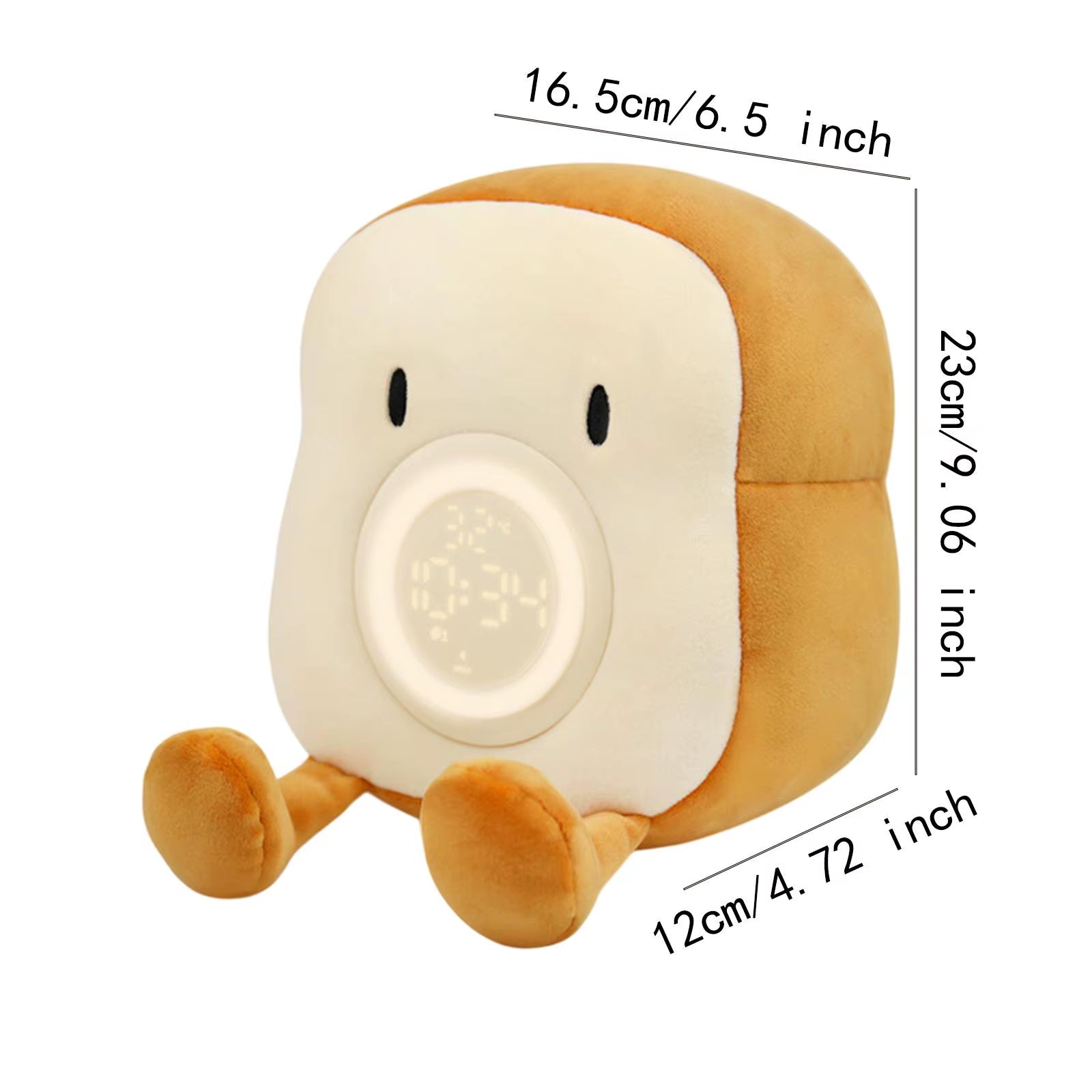 Plush Toy Alarm Clock Portable Cute Night Light for Kids Children Room Decor