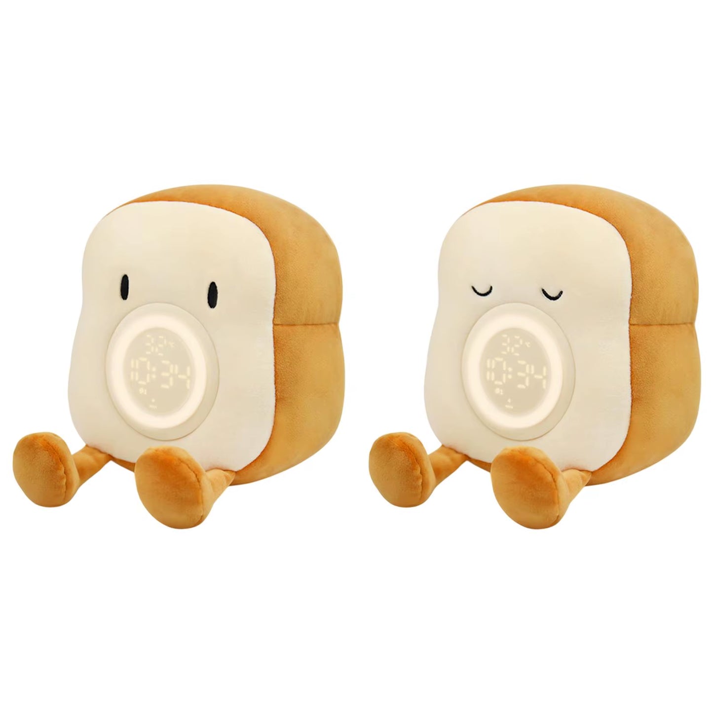 Plush Toy Alarm Clock Portable Cute Night Light for Kids Children Room Decor