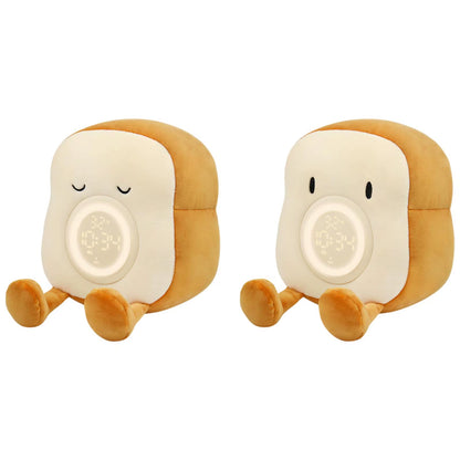 Plush Toy Alarm Clock Portable Cute Night Light for Kids Children Room Decor